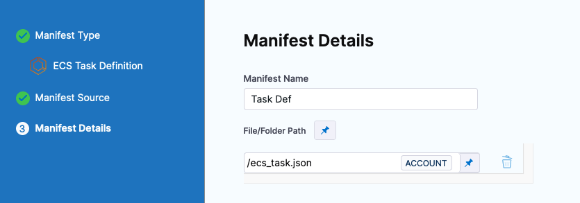 Task Definition Path